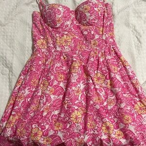 Lilly Pulitzer Pink and Yellow Floral Dress